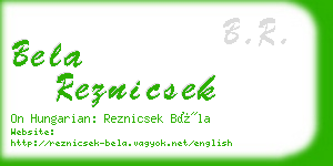 bela reznicsek business card